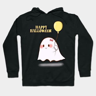 Happy Halloween Cute Ghost & Balloon Hoodie